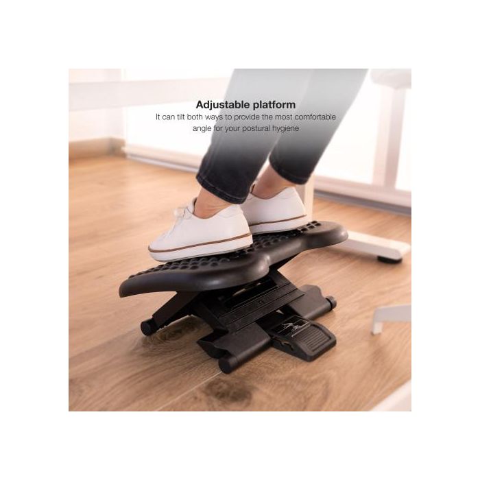 TooQ TQFR0603-B Reposapiés Ajustable e Inclinable, Negro, 460 x 340mm 5