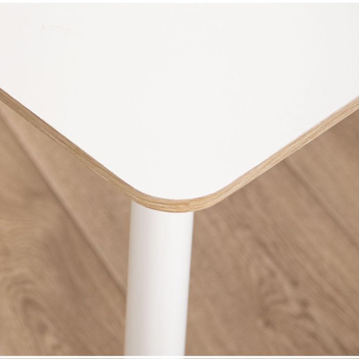 Mesa de Comedor Alexandra House Living Blanco Metal 140 x 75 x 80 cm 5