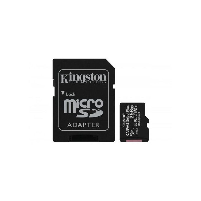 Kingston Tarjeta De Memoria Micro Sdhc Canvas Select 256 grb C-Adaptador 2 Kingston Tarjeta De Memoria Micro Sdhc Canvas Select 256 grb C-Adaptador 2