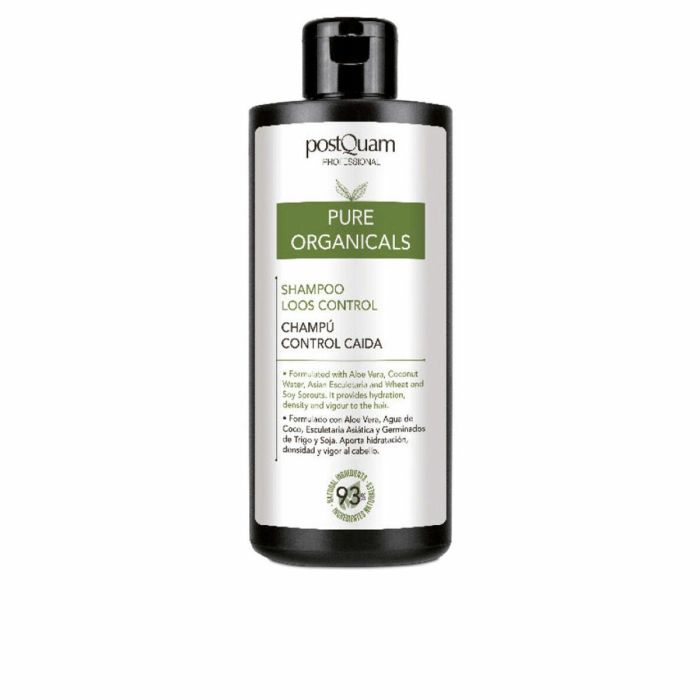 Postquam Champú Anticaída Pure Organicals Loos Control para Densidad y Fortaleza Capilar con Aloe Vera y Coco Vegano 400 ml Postquam Champú Anticaída Pure Organicals Loos Control para Densidad y Fortaleza Capilar con Aloe Vera y Coco Vegano 400 ml