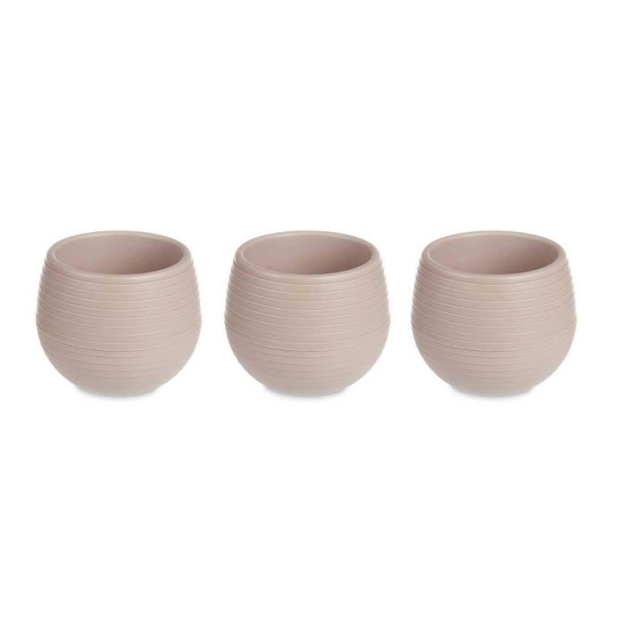 Set 3 Macetas Reserva Agua 13 Cm Taupe Ibergarden (4 Unidades) 1 Set 3 Macetas Reserva Agua 13 Cm Taupe Ibergarden (4 Unidades) 1