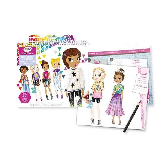 Crayola Súper Álbum I Love Fashion Creations: ¡Crea tu propia colección de moda! Incluye pegatinas. Ideal para 6 a 99 años. 4