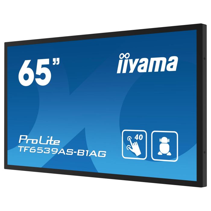 iiyama TF6539AS-B1AG Pantalla Digital Signage 64.5" Táctil 4K UHD LED 2xHDMI DP 10