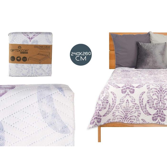 Colcha Cama Reversible 240X260 Damascado Giftdecor (6 Unidades) Colcha Cama Reversible 240X260 Damascado Giftdecor (6 Unidades)
