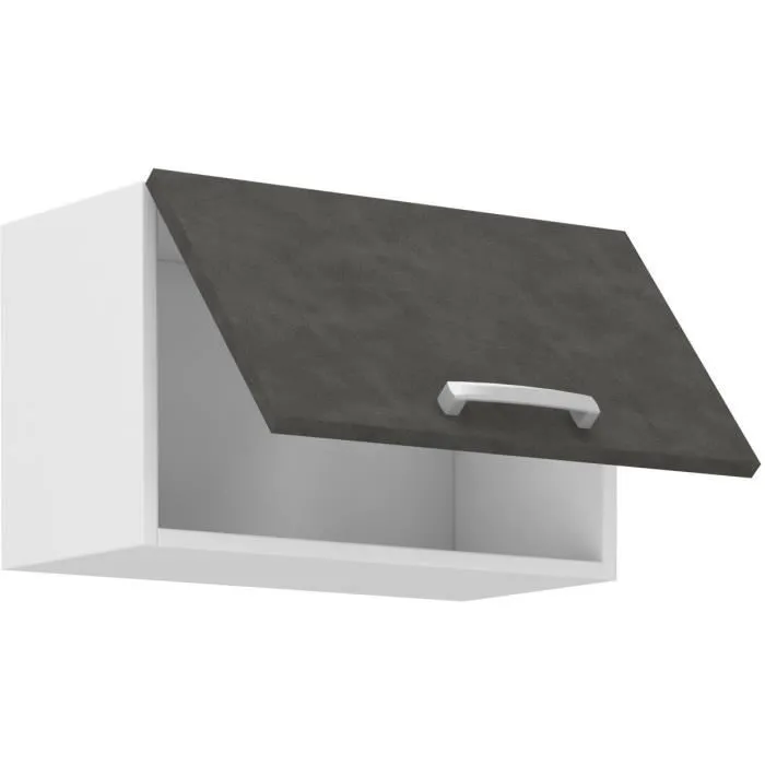 LASSEN Mueble Campana con Puerta Basculante - Gris Mate - L 60 x 31,6 x H 36 cm 2