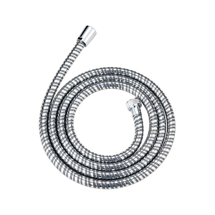 Wenko Conjunto de ducha Basic, cabezal 5 funciones + manguera 150 cm + soporte ajustable, ABS/acero inox 1