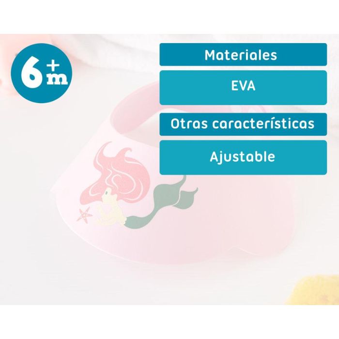 KioKids Visera Antilágrimas de Baño para Bebé/Niño con Diseño Sirena Rosa | Protección Ojos y Oídos al Lavar Pelo | EVA Flexible Ajustable +9 Meses 5