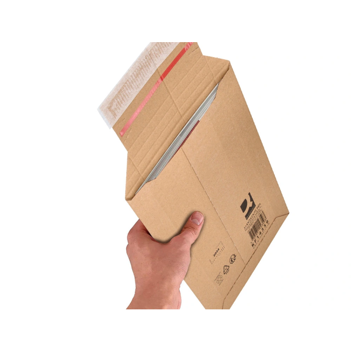 Q-connect Sobre de cartón reciclado 100% Kraft autoadhesivo 314x252x72 mm para envíos 6