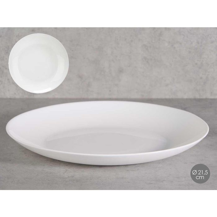 Plato Llano Redondo Opal Blanco 21.5 cm - Vivalto (24 Unidades) Plato Llano Redondo Opal Blanco 21.5 cm - Vivalto (24 Unidades)