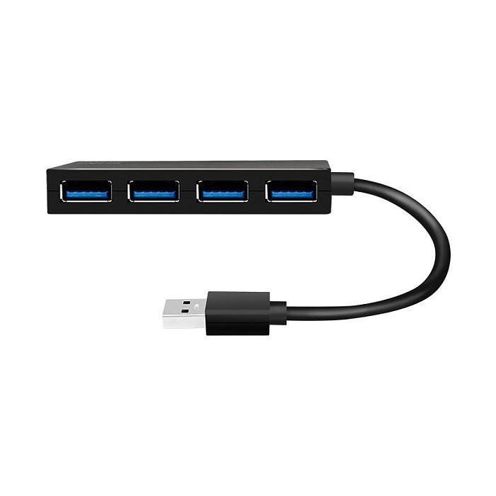 LogiLink UA0396 Hub USB 3.2 Gen 1 de 4 Puertos Tipo A, Velocidad 5 Gbps, Cable de 15 cm, Negro 1