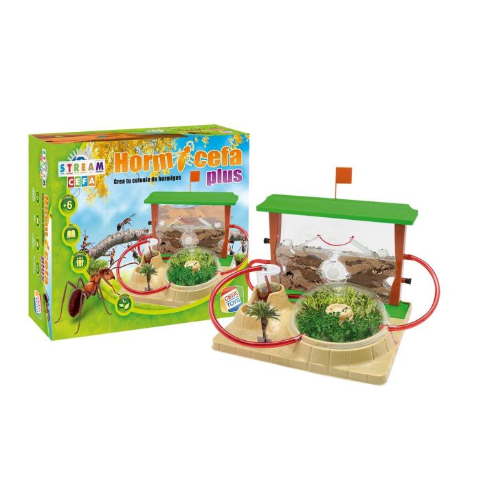 Cefa 21851 Hormicefa Hábitat Completo para Hormigas con Zonas Acuáticas y Terrestres, Microhábitats, Ciclo del Agua, +6 Años