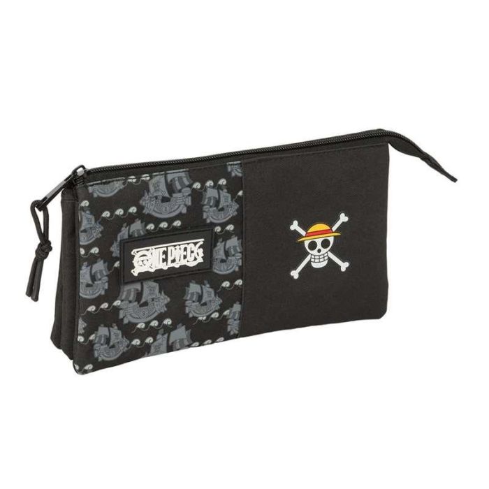 Portatodo One Piece Pirates Negro 22 x 12 x 3 cm