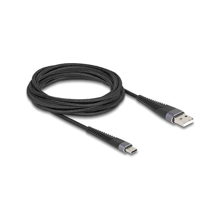 DeLOCK Cable USB 2.0 USB-A Macho a USB-C Macho, 3m, Negro, Carga Rápida hasta 60W, Ref. 81123 0 DeLOCK Cable USB 2.0 USB-A Macho a USB-C Macho, 3m, Negro, Carga Rápida hasta 60W, Ref. 81123 0