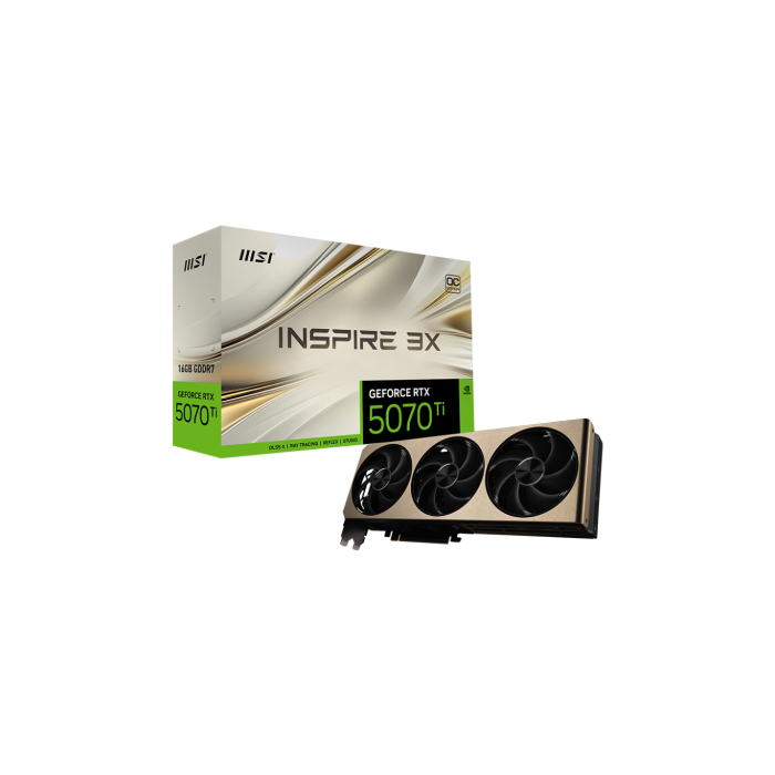 MSI GeForce RTX 5070 Ti 16G INSPIRE 3X OC Tarjeta Gráfica NVIDIA 16 GB GDDR7 PCIe 5.0 912-V531-281 6