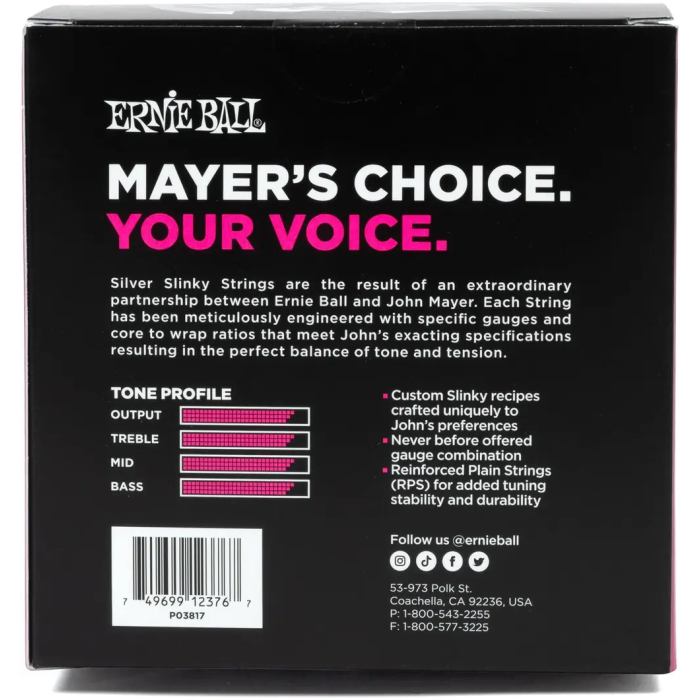 Ernie Ball Juego Cuerdas Guitarra John Mayer Signature Slinky Silver 10,5-47 - Pack 6 2 Ernie Ball Juego Cuerdas Guitarra John Mayer Signature Slinky Silver 10,5-47 - Pack 6 2