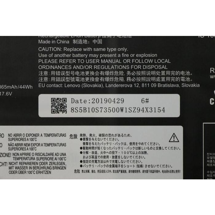 Lenovo 4-cell Lithium-ion laptop battery, 45Wh capacity, 15.36V voltage, lightweight at 185g, compatible with Lenovo ThinkBook series. 4 Lenovo 4-cell Lithium-ion laptop battery, 45Wh capacity, 15.36V voltage, lightweight at 185g, compatible with Lenovo ThinkBook series. 4