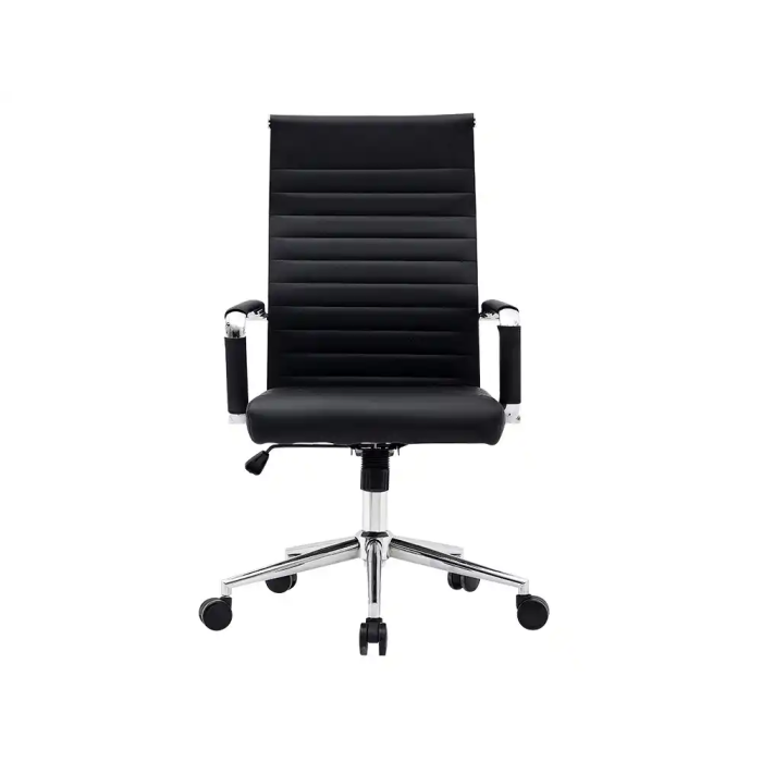 Q-connect Silla de Dirección Bosa Simil Piel Premium, Negro, Altura Máx. 1130mm, Ancho 550mm, Profundidad 630mm 2