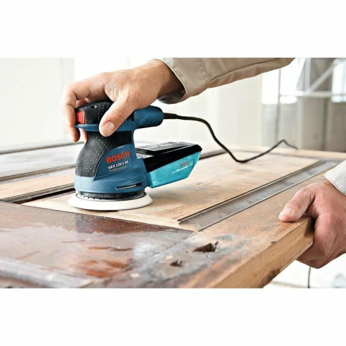 Bosch Professional GEX 125-1 AE Lijadora Excéntrica 125 mm 250W con Velocidad Variable y Caja Microfiltro 12 Bosch Professional GEX 125-1 AE Lijadora Excéntrica 125 mm 250W con Velocidad Variable y Caja Microfiltro 12