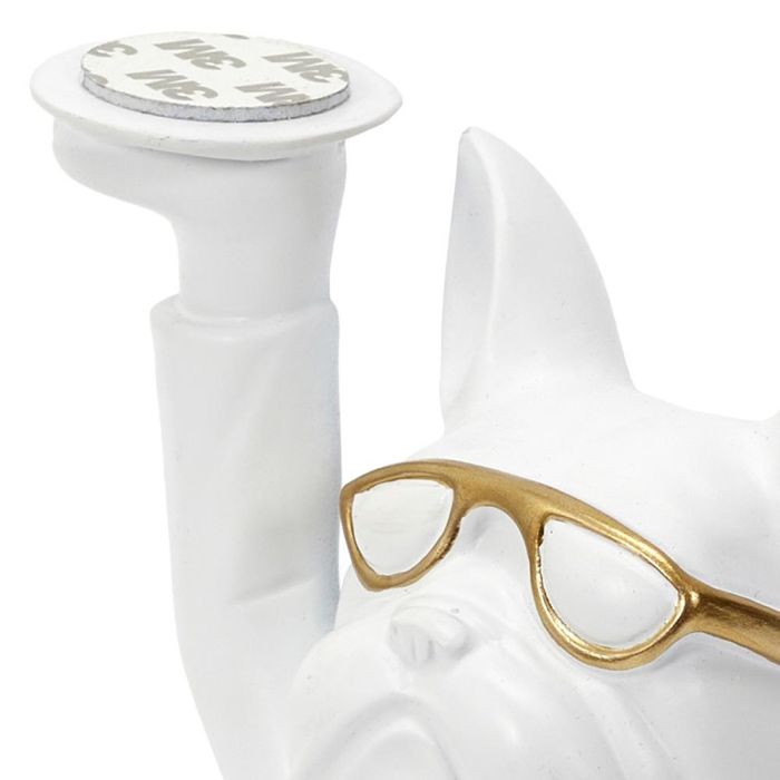 Home Deco Factory Vaciabolsillos Bulldog Camarero Blanco Escultura Decorativa para Llaves Monedas 5