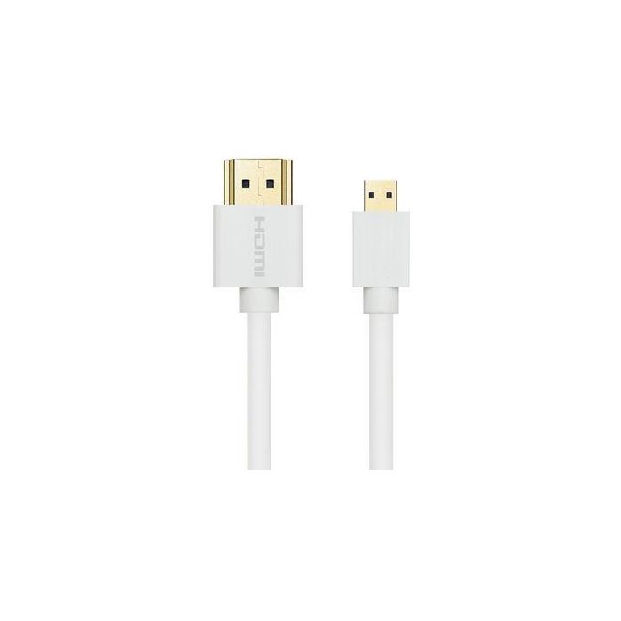 MicroConnect HDMI to micro HDMI 2.0 Ultra Slim 1,5m White MicroConnect HDMI to micro HDMI 2.0 Ultra Slim 1,5m White