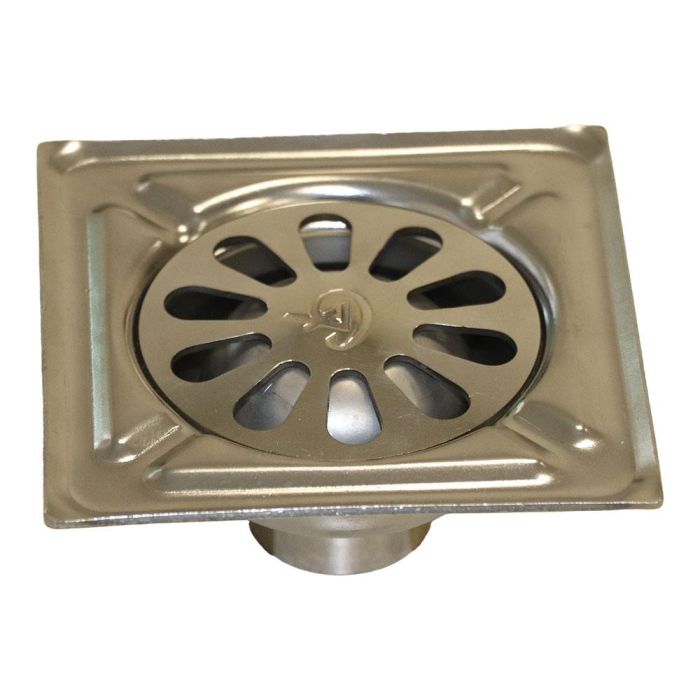 Fun And Go Sumidero de patio marine Acero Inoxidable 25 x 25 cm