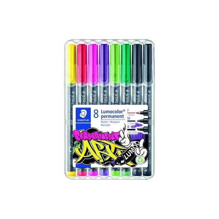 Rotulador Permanente Staedtler 318 Lumocolor (F) Bolsa De 8