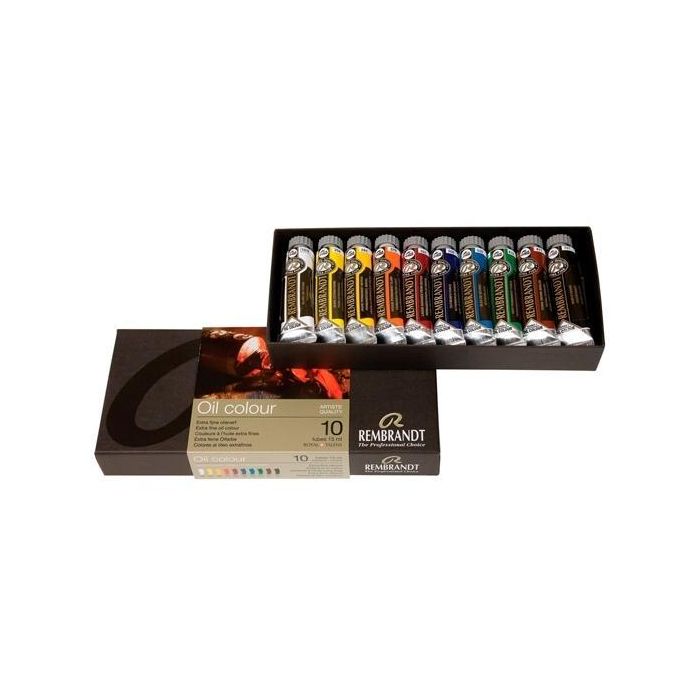 Talens Rembrandt Set Básico De Pinturas Al Óleo Con 10 Tubos De 15 mL Colores Surtidos Talens Rembrandt Set Básico De Pinturas Al Óleo Con 10 Tubos De 15 mL Colores Surtidos