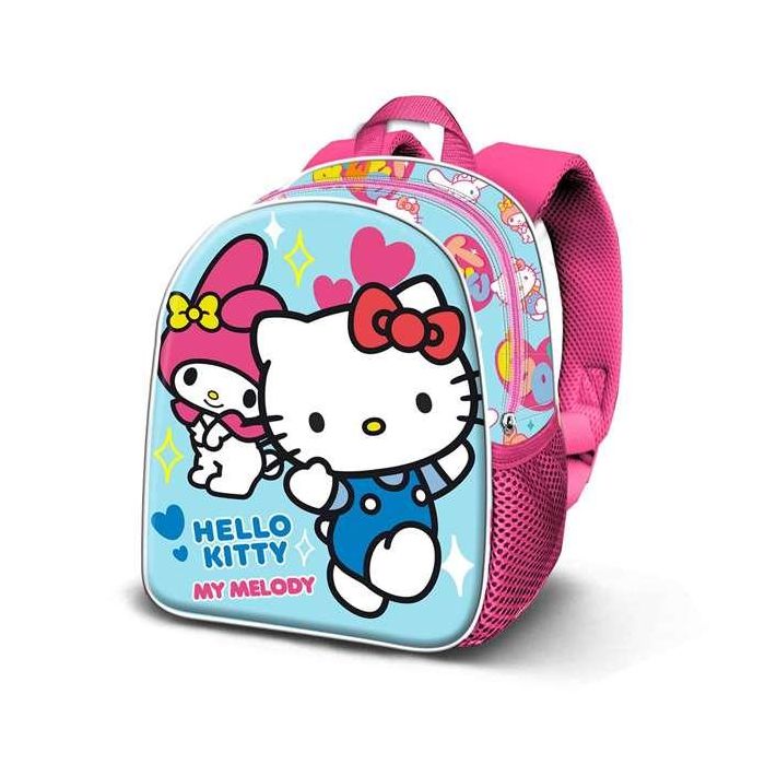 Karactermania Mochila 3D Hello Kitty Friendship Azul Poliéster/EVA 26 x11 x31 cm Preescolar 3+ años