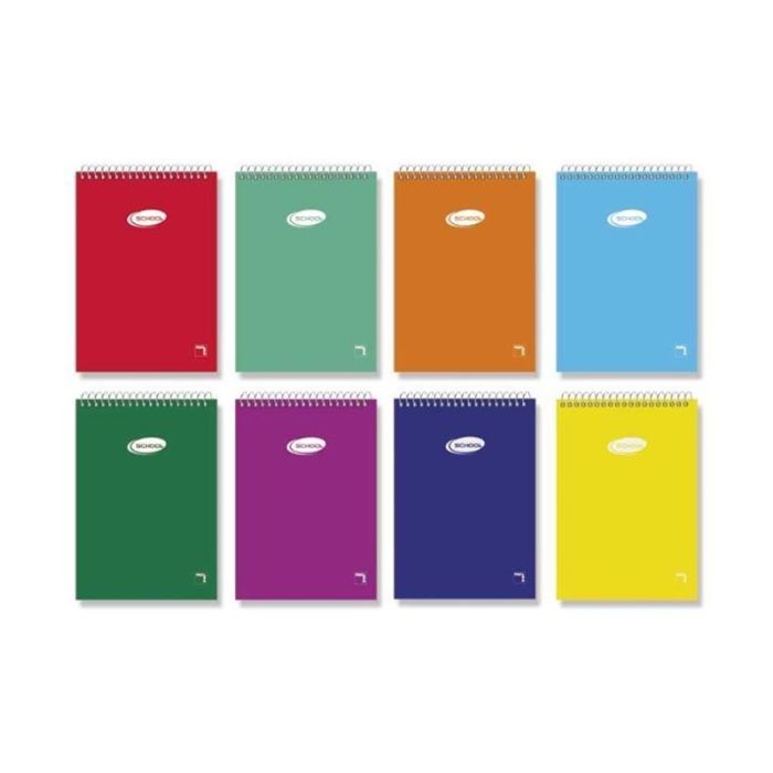 Pacsa Bloc Basic 80H 12º 60 gr 4x4 mm Tapas Cartón Pack 10 Ud Colores Surtidos