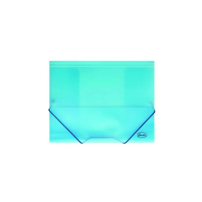 Carpeta De Gomas Y Solapas Forofis Pp A4 Traslucido Azul