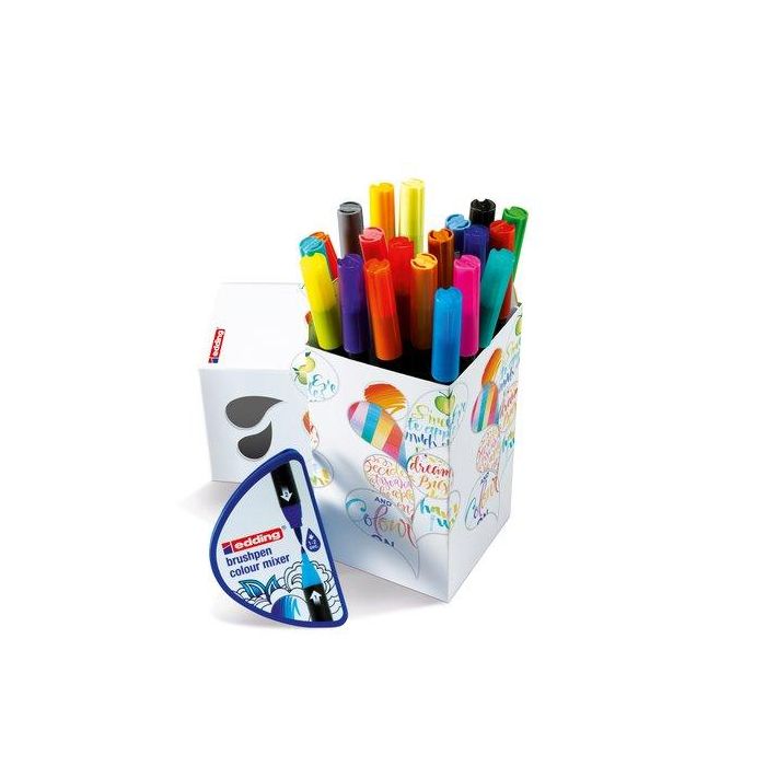 Rotulador Fibra Edding 1340 Brushpen Happy Box De 20