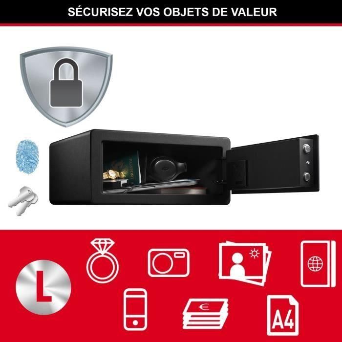Master Lock LX110BEURHRO Caja fuerte biométrica para proteger objetos de valor, negro, 19,5 x 43 x 37 cm 1 Master Lock LX110BEURHRO Caja fuerte biométrica para proteger objetos de valor, negro, 19,5 x 43 x 37 cm 1