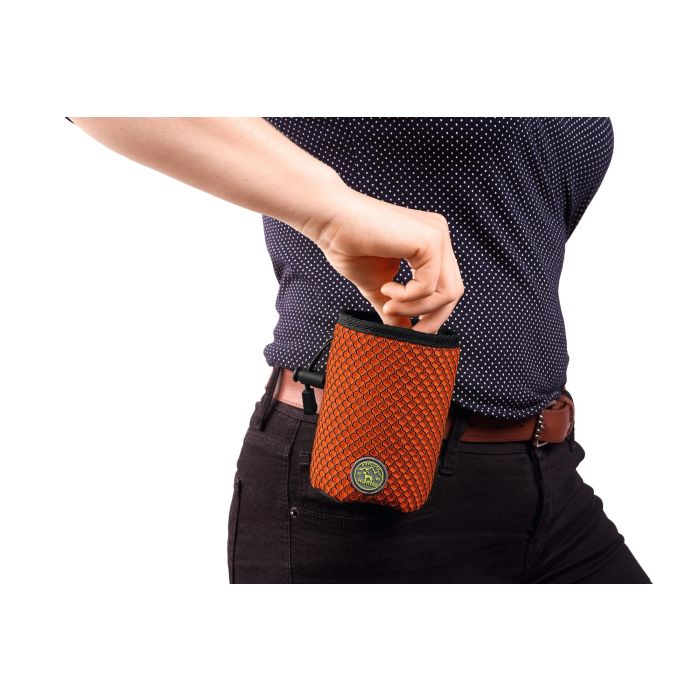 Hunter Portapremios Hilo Basic Naranja Poliéster Malla 3D con Clip y Cordón de Cierre 14x10x8cm 3