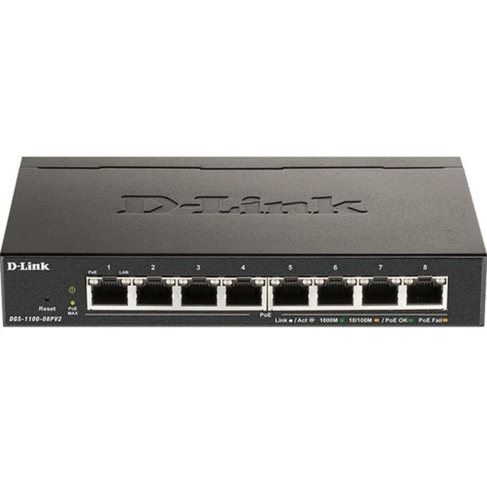 D-Link 8-Port PoE Gigabit Smart Managed Switch con 64W de Presupuesto PoE y Diseño Fanless para Escritorio 1