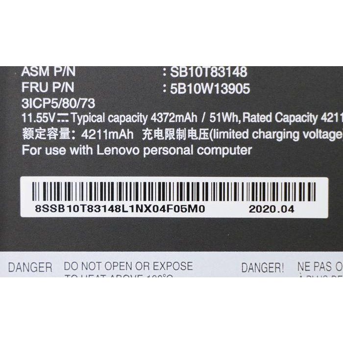 Lenovo Batería Interna Original 50Wh para portátiles ThinkPad T490 y P14s Gen 1, Li-Ion 11.55V, 3 Celdas 4 Lenovo Batería Interna Original 50Wh para portátiles ThinkPad T490 y P14s Gen 1, Li-Ion 11.55V, 3 Celdas 4