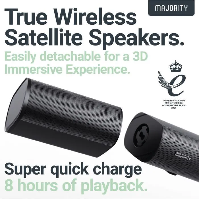 Majority MAJ1687955555448 Sistema de Sonido Envolvente Dolby 5 Majority MAJ1687955555448 Sistema de Sonido Envolvente Dolby 5