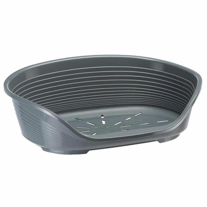 Ferplast 70202947 Cesta Siesta Deluxe 2, Gris oscuro, para Perros y Gatos, 49x36x17,5 cm