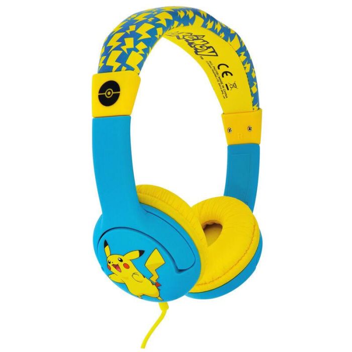 OTL TECHNOLOGIES Auriculares Infantiles Pikachu Pokemon con Conector Jack Universal 3.5mm y Volumen Limitado 85dB 1