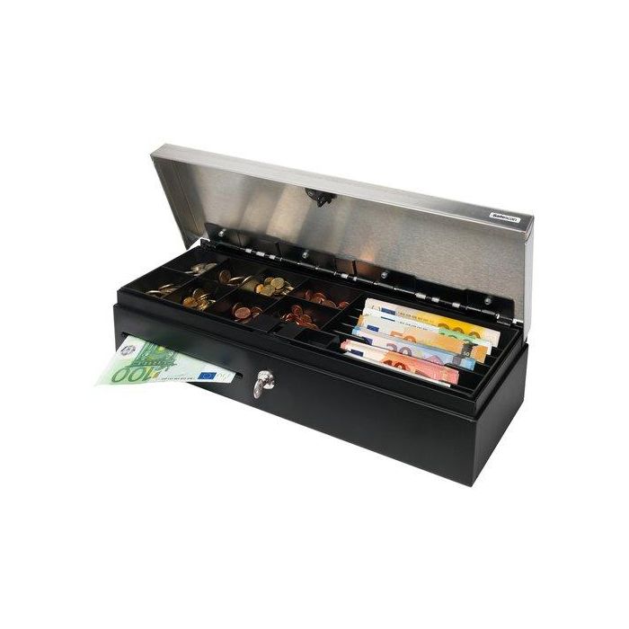 Cajon Portamonedas Safescan Sd-4617S 46Cm Rj12 Negro Apertura Vertical