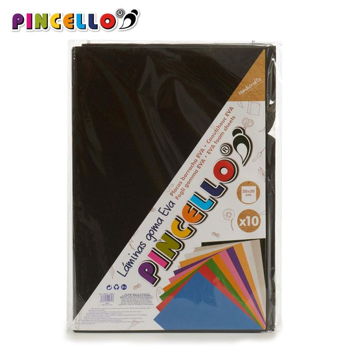 Juego 10 Laminas Goma Eva Negro 20X30Cm Pincello (24 Unidades) 1 Juego 10 Laminas Goma Eva Negro 20X30Cm Pincello (24 Unidades) 1