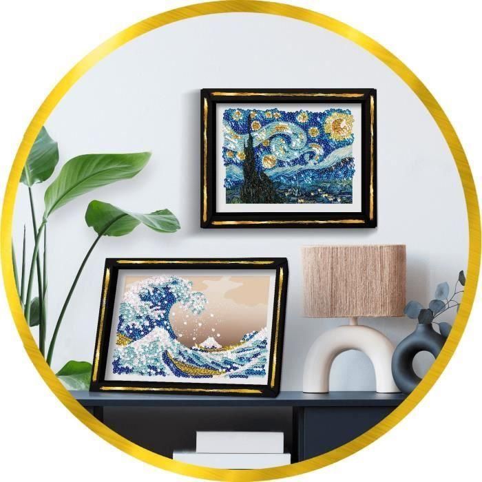 Kit de ocio creativo - LANSAY - Colección Lentejuelas - La Gran Ola - Hokusai - Edad 14 3 Kit de ocio creativo - LANSAY - Colección Lentejuelas - La Gran Ola - Hokusai - Edad 14 3