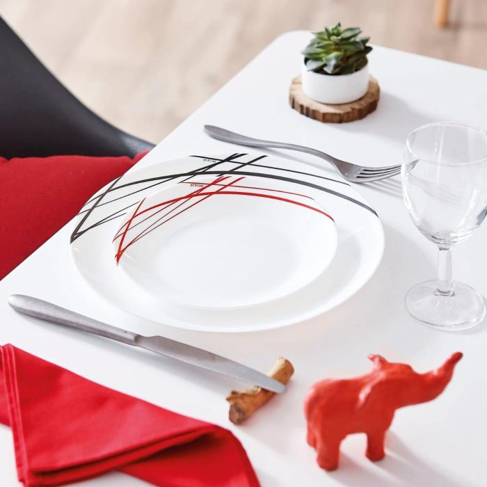 Arcopal Plato Postre Domitille Rojo Vidrio Templado 18 cm (12 Unidades) 1 Arcopal Plato Postre Domitille Rojo Vidrio Templado 18 cm (12 Unidades) 1