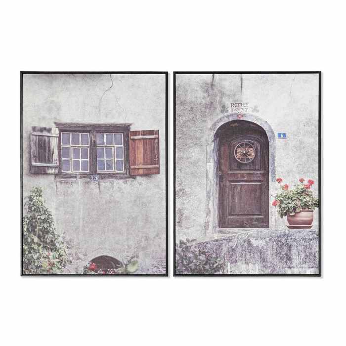 Cuadro Cottage DKD Home Decor Gris Beige 2.8 x 70 x 50 cm (2 Unidades) Cuadro Cottage DKD Home Decor Gris Beige 2.8 x 70 x 50 cm (2 Unidades)
