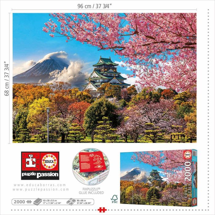 Puzzle 2000 Castillo De Osaka, Japón 19276 Educa 2 Puzzle 2000 Castillo De Osaka, Japón 19276 Educa 2