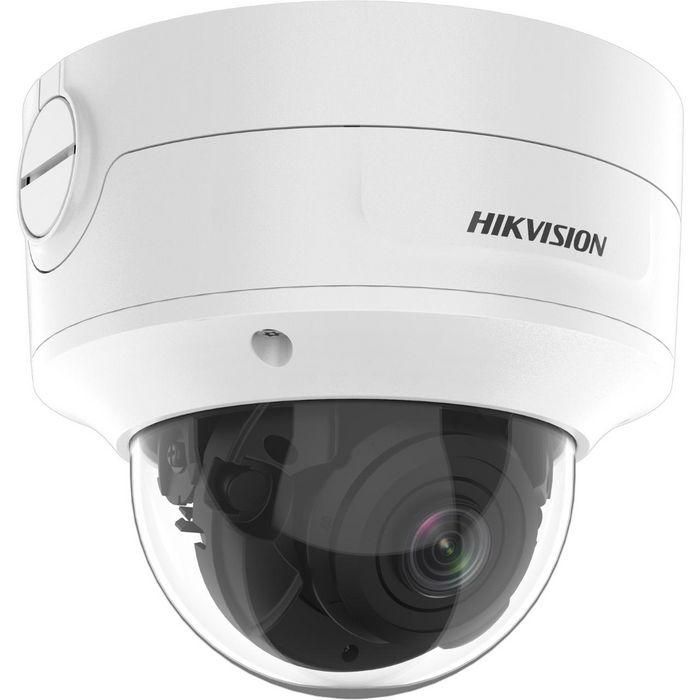 Hikvision Cámara IP minidomo 8M 4K AcuSense 2.8-12mm antivandálico IR40 WDR H.265+ IK10 IP66 12V/PoE. Audio, alarma 1