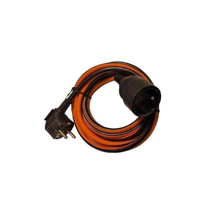 Chacon CHA5411478667414 Extensión Eléctrica Bicolor Negro/Naranja H05VV-F 3G1.5 10m