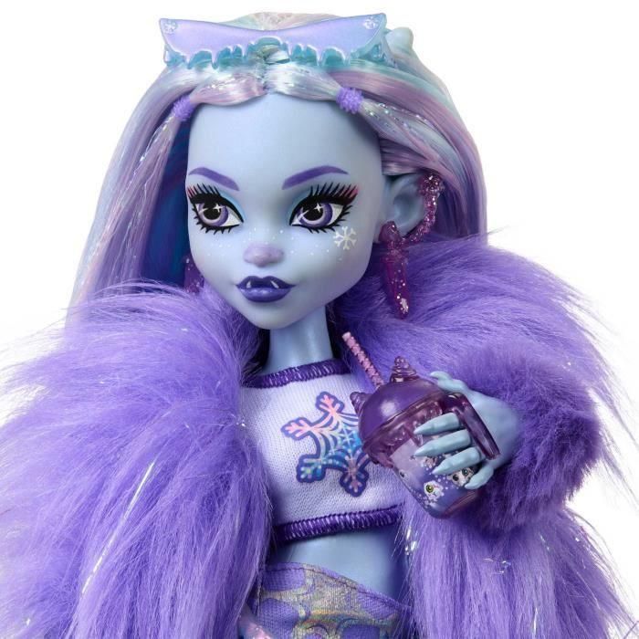 Muñeca monster high abbey bominable articulada, incluye mascota y accesorios de moda 32cm 1