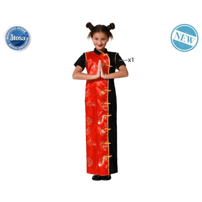 Disfraz China Negro Oriental Niña 7-9 Años Disfraz China Negro Oriental Niña 7-9 Años