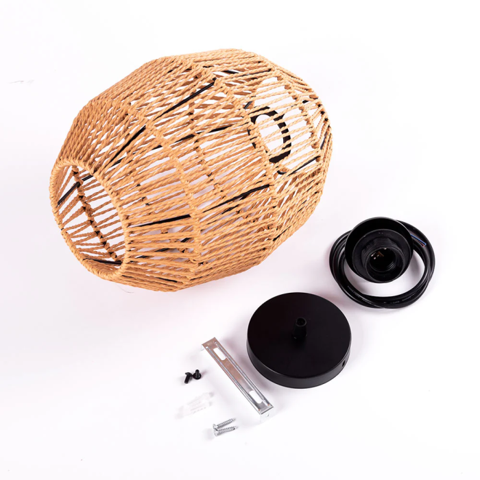 Lámpara Colgante Alexander Ratán Redonda Mediterránea Exótica SKD-P-2014 Lámpara Colgante Alexander Ratán Redonda Mediterránea Exótica SKD-P-2014