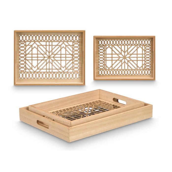 Set 2 Bandejas Rect Prisma Giftdecor 40X6CM (6 Unidades) 1 Set 2 Bandejas Rect Prisma Giftdecor 40X6CM (6 Unidades) 1